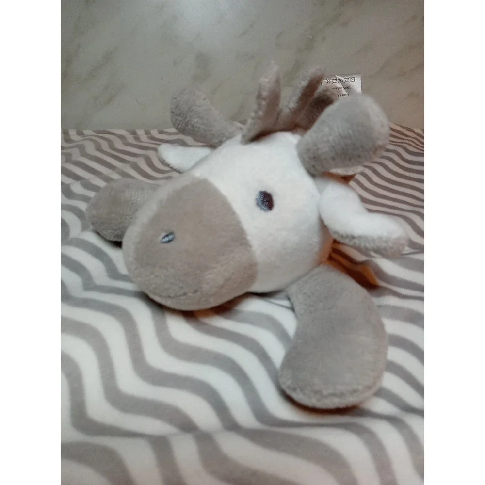Crevent Baby Giraffe Security Blanket Grey White Chevron Plush Lovey 14x14
